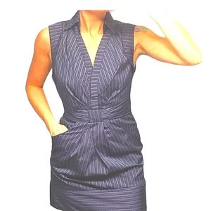 Vintage Ark & Co Pinstriped Dress